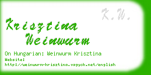 krisztina weinwurm business card